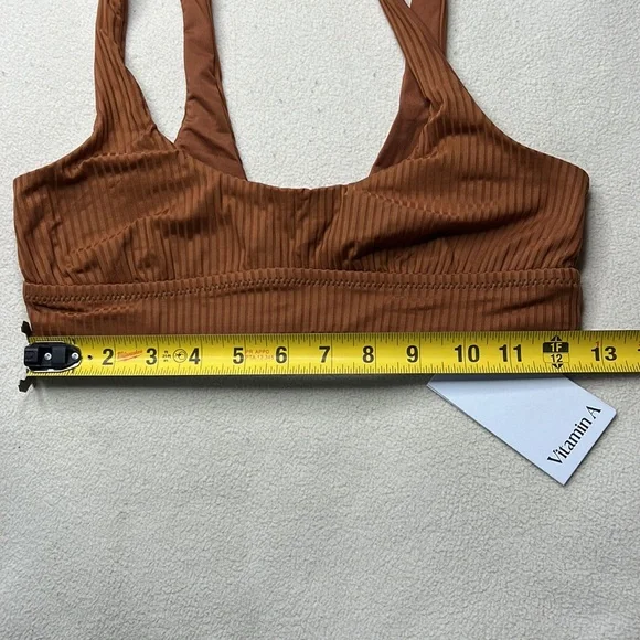 Vitamin A Sienna Tank Bikini Top Brown Size Medium
